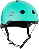 S1 Lifer Helmet for Skateboarding, BMX, and Roller Skating - EPS Fusion Foam, CPSC & ASTM Certified - Lagoon Gloss Medium (21.5')
