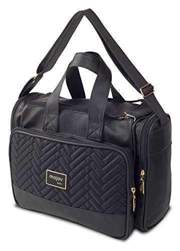Bolsa de Maternidade Prática Black Diamond, Majov Baby, Preto