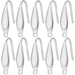 80pcs Stainless Steel Drop Shaped Earring Hooks