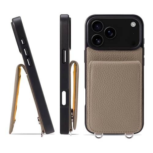 HANATORA for iPhone 17ProMax �P�[�X �o���p�[�^ �{�v �X�}�z�P�[�X �X�}�z �J�[�h�|�P�b�g �X�^���h �V�����_�[�X�g���b�v �t�� �V�������N�J�[�t���U�[ �O���[�W�� SCPG-17ProMax-Grege �M�t�g �a���� ����