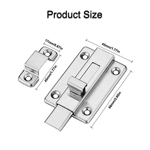 Chiavistello Porta, Jestool 2 Pezzi Chiavistello