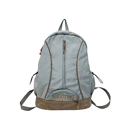 Festa Park かわいいバックパック レディース メンズ かわいいデイパック ブックバッグ 日常使用 ファッションデザイン ノートパソコン ショルダーバッグ シックなバックパック, ブルーグレーのサムネイル