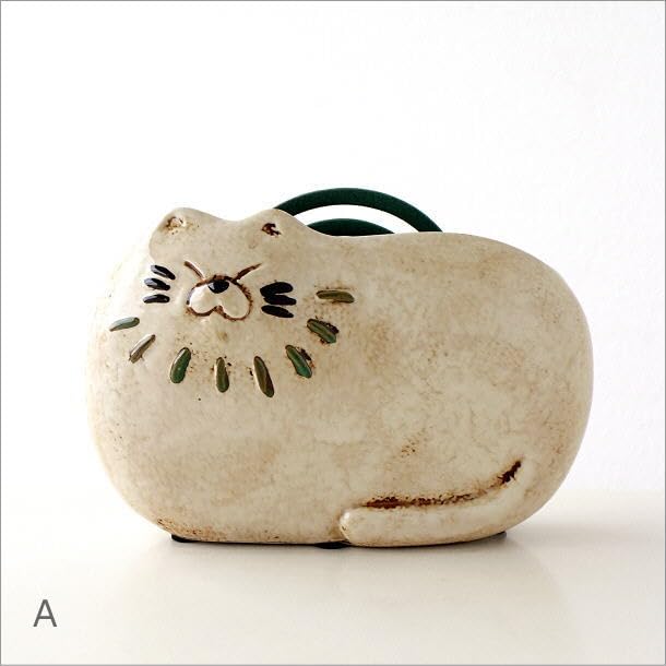 Amazon.co.jp: 蚊取り線香ホルダー おしゃれ 陶器 ねこ ネコ 蚊