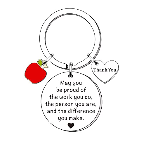 SMARGO Llavero de agradecimiento para mujeres y hombres, regalos de agradecimiento para personal, profesores, enfermeras, colegas, May You Be Proud of The Work You Do The Person You are and The