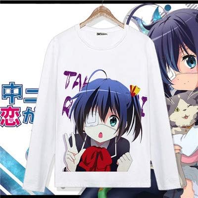 Amazon Giraffe 中二病でも恋がしたい 小鳥遊 六花 たかなし りっか夏のファッションかわいいコットンブラックホワイト半袖tシャツ大アニメマンガアニメtシャツカジュアルジャージスウェットシャツ大人学生男性女子高校生 Xxxxl コスプレ 仮装 通販