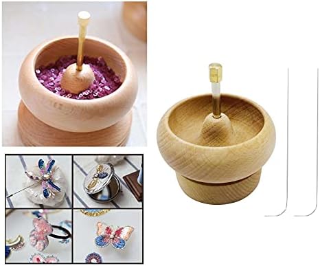 Wooden Bead Spinner Bowl bead with Beading for Stringing Quickly crafts DIY Spinnings Bracelet Necklace Jewelry Making Tool