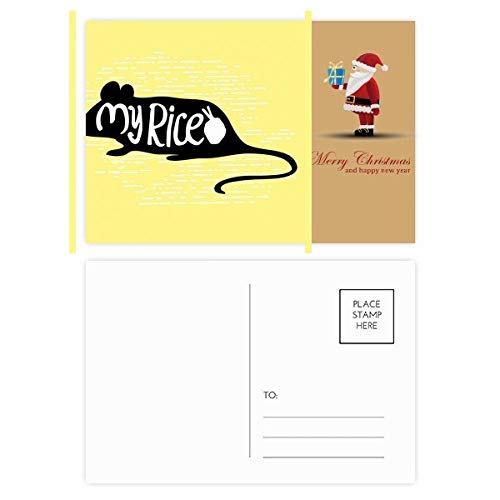 Cartes postales Père Noël Black Mouse en lot de 20 pièces pour vœux de fin d'année