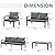 JOIVI Aluminum Patio Furniture Set 5 Pieces Outdoor Conversation Set with Teak Coffee Table & Cushions, Outdoor Patio Furniture Sectional Patio Sofa Outside Furniture for Deck, Backyard, Gray