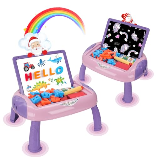Image of MAYESAR Kids Doodle Scribbler Boards, Toddlers Toys with Magnetic Letters, Double Sided Doodle Board and Learning Toys for 1-3 Year Old Toddlers Girls (Pink)