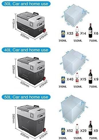 Piccolo Frigorifero Frigo for Auto Frigo Dispositivo di Raffreddamento 30/40/50L 12V Mini Frigo Portatile Compressore Congelamento Piccolo (Size : 30l)