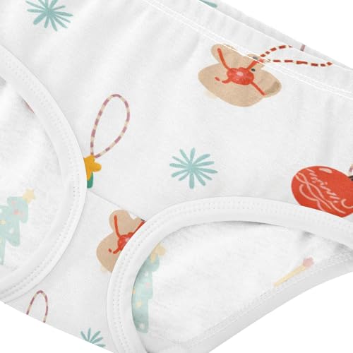 Breathable Girls' Panties Breathable Toddler Underwear for Girls Christmas Ornaments in Sizes 2T,3T, 4T, 5T, 6Y and 8Y4