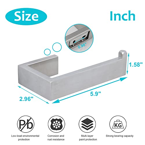Tocten Toilet Paper Holder-Bathroom Tissue Holder Fit Big Roll Paper, Toilet Paper Roll Holder Wall Mounted Made Of Thicken 304 Stainless Steel, Suitable For Bathroom, Kitchen, Office (5.9In, Brushed) #TOP6