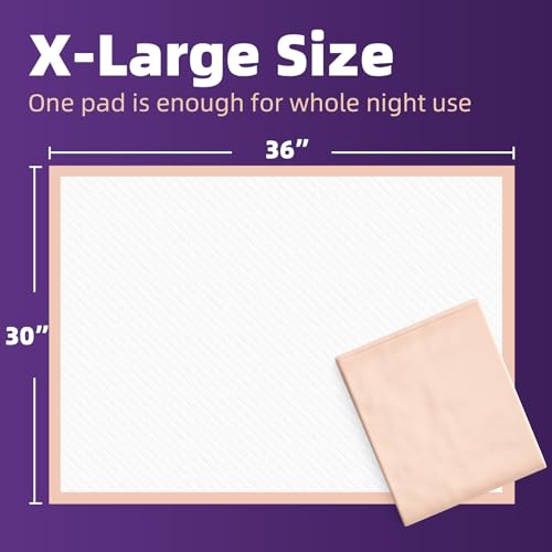 Image of MKISS 30 inch x 36 inch Disposable Bed Pads [50 Counts], Heavy Absorbency Underpad