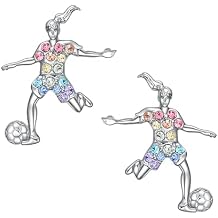 Soccer/Baseball/Softball/Volleyball/Ice Skating/Basketball Stud Earrings Gifts,Soccer/Baseball/Softball/Volleyball/Ice Skating/Basketball Accessories Valentines Day/Christmas Jewelry Gifts