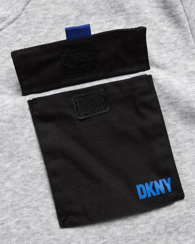 Image of DKNY Boys' Short Set - 2 Piece Soft Fleece Active Hoodie and Running Shorts - Athletic Boys' Matching Outfit Set (Sizes:8-12)