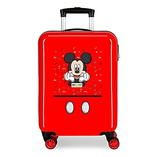 Disney It´s a Mickey thing Maleta de cabina Rojo 38x55x20 cms Rígida ABS Cierre de combinación lateral 34L 2 kgs 4 Ruedas dobles Equipaje de Mano