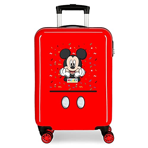 Disney It's a Topolino Thing Valigia da cabina rossa 38 x 55 x 20 cm Rigida ABS Chiusura a combinazione laterale 34 L 2 kg 4 ruote doppie utensili a mano