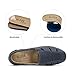 VJH confort Women’s Flat Shoes, Slip-on Round Toe Light Weight Comfort Casual Walking Shoes(Navy,7.5-)