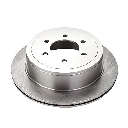 Image of TRQ Rear Brake Pad and Rotor Set Semi Metallic Solid Rotors | For 2004-2011 Ford F-150 2006-2008 Lincoln Mark LT