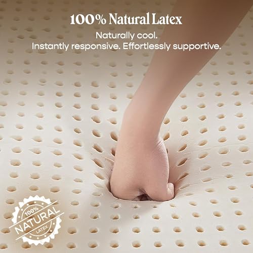 Image of SleepyCat Ultima Natural Latex Mattress - Medium Soft | eco-INSTITUT Certified - 100% Organic Latex | Washable Zipper Cover | (Small Size Bed, 84x36x10 Inches)