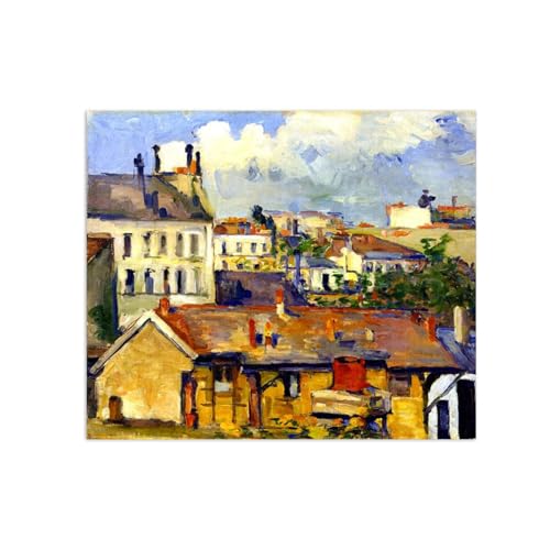 Impression sur toile de groupe de maisons pour la décoration de votre salon