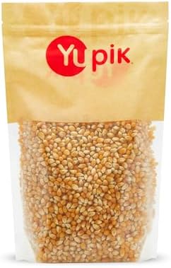 Yupik Popcorn Kernels, Unsalted, 1 kg, Gluten-Free, Vegan, Kosher, GMO-Free, Popping Corn, Whole Golden Kernels, Salt-Free, Oil-Free, Source of Fiber, Healthy Snack