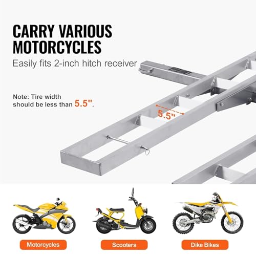 Porta motocicletas para 2 motos aluminio 600 lbs miniatura 7