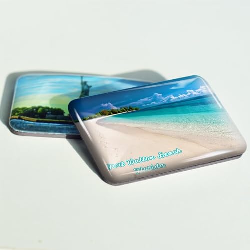 Imán decorativo de cristal rectangular de 2.8x2 pulgadas miniatura 2