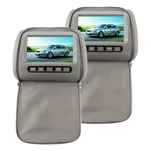 Headrest Monitor 2pcs Car Headrest DVD Player 7in Car Headrest Video Players Portable Car Headrest LCD Video Player Car MP5 Player Universal Headrest Player