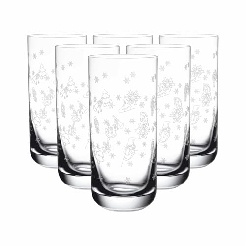 Villeroy & Boch – Toy's Delight Longdrink-Glas Set 6-teilig Klar, Spülmaschinenfest, Gläser Weihnachten Toys, Gläser Weihnachtsmotiv, Trinkgläser, Weihnachtsgläser, Cocktailgläser, Kristallglas