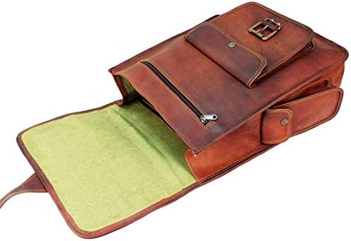 HULSH 16 Inch Lederen Rugzak voor Vrouwen en Heren Retro Stijl, Perfecte Dagelijks Gebruikte Rugzak