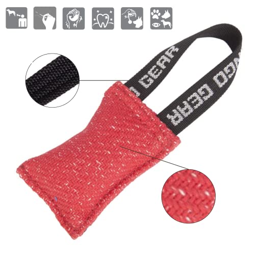Dingo Gear Baumwolle-Nylon Mini Beißwurst für Hundetraining 10 x 5 cm Mini Rot S00087