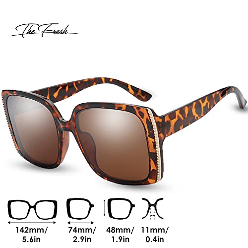 Image of The Fresh Women's Oversized Square Jackie O Cat Eye Hybrid Butterfly Fashion Sunglasses - Exquisite Packaging