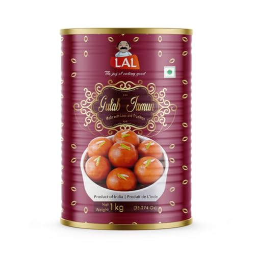 Image of Lal Sweets Gulab Jamun | Authentic Indian Sweet | Handcrafted To Perfection | Ghee Infused Goodness, 1 Kg, (Gulab Jamun, Pack of 1)