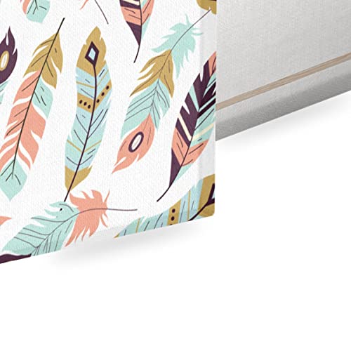 Tableau plume boho-chic 40x56 cm : affiche amérindienne - 2