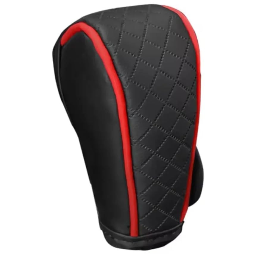 Image of YOURKARTS.COM Car Gear Knob Cover & Handbrake Cover Set - Premium Material, Stylish Gear Handle & Brake Non Slip Waterproof Gear Shift Protector Universal Fit for car | Car Interior Accessory