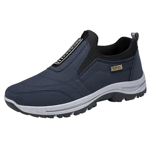 Men's Orthopedic Walking Shoes Comfortable Waterproof Orthopedic Walking Shoes Slip-On Outdoor Sneakers Hiking Sneakers