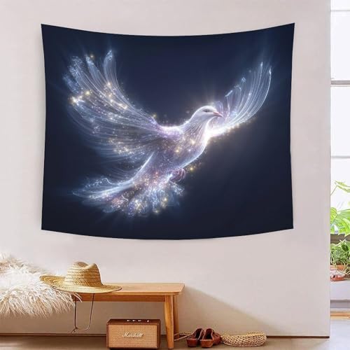 Tapisserie murale pigeon 3D pour cacher un mur deco salon tissu