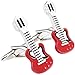 Price comparison product image korpikus ' Red Guitar ' Stainless Steel Cufflinks In Designer Gift Bag