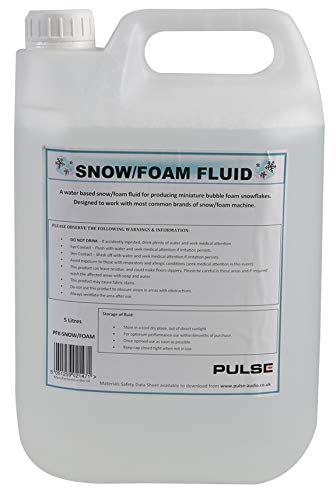 PULSE Snow & Foam Fluid 5 Litre Bottle Professional Water-Based Formula for Snow & Foam Machines UK Made