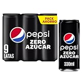 Paquete Pepsi Max 330ml - Refresco de Cola con Zero Azúcar, Pack de 9