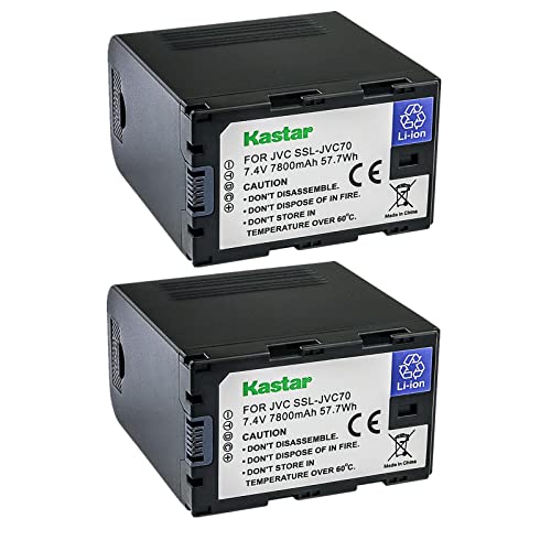 Kastar SSL-JVC70 Battery 2-Pack for JVC Cameras