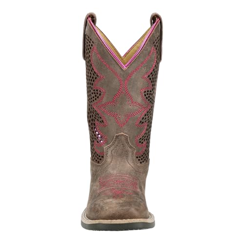 Smoky Mountain Western Boots Girls Willow Vintage Chocolate 3407C