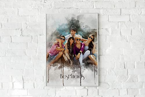 Stickersforlife Personalized Anniversary Print Custom Wedding Gift Ideas Watercolor Portrait From Photo thumb #4