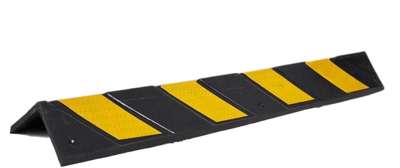 HCZKIUJY Rubber Bollard, Reflective Workshop Ground Floor Garage Corner Guard (Yellow 1pcs)