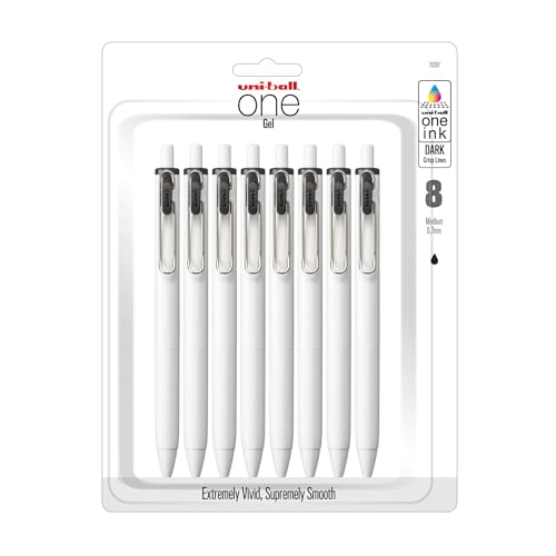 Bolígrafo Uni-Ball One Gel Retráctil 0.7mm Negro x8 miniatura 1