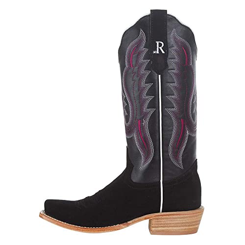 R Womens Black Roughout 13in Black Boot3