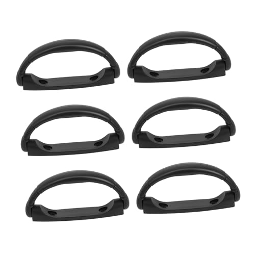 TEHAUX 6Pcs Black Handles for Subwoofer Practical Cabinet Audio Handles for Outdoor Use