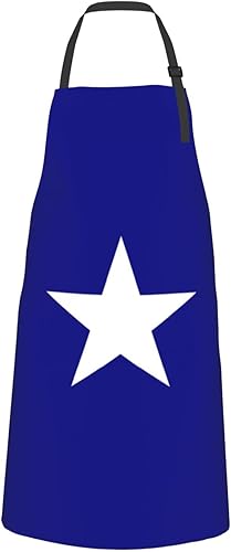 Miniatura 2 de MULIHU Bonnie Blue flag Apron Adjustable Waterproof With Pockets Bib Kitchen Cooking Aprons Chef Aprons For Men Women