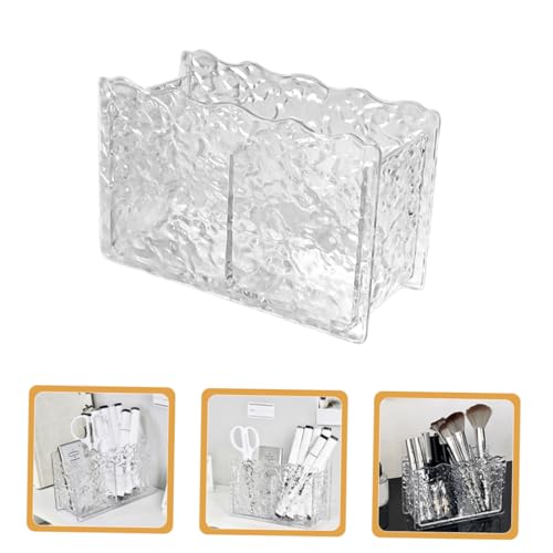 Porte stylo transparent Uonlytech 5 pièces avec compartiments - 8